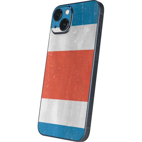 Costa Rican Flag Distressed iPhone Skins